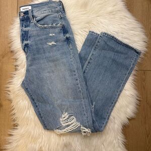 [Pistola] Classic Blue Distressed Straight Leg Jeans - Size 27